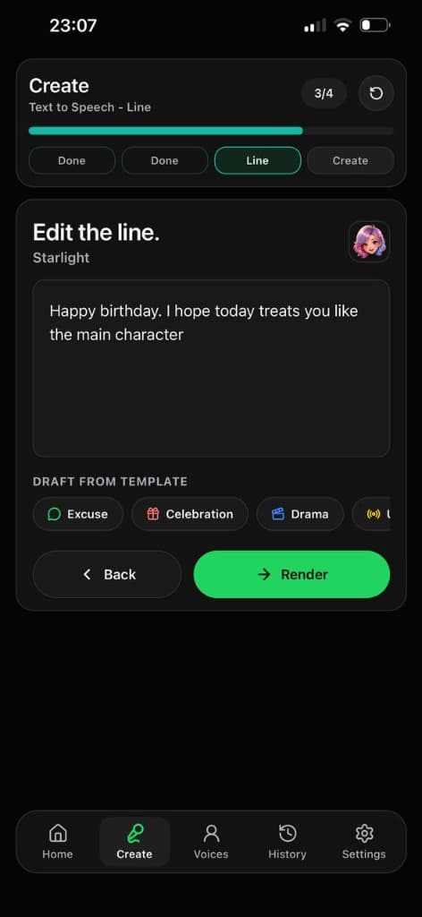 Echo AI voice generator — Text to speech creation on Android